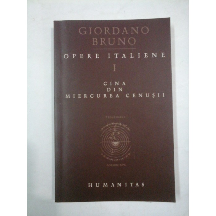 GIORDANO BRUNO - CINA DIN MIERCUREA CENUSII